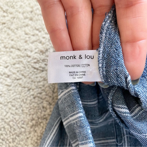 Monk & Lou chambray high rise pants - Picture 6 of 10